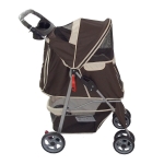 Brown pet carrier stroller